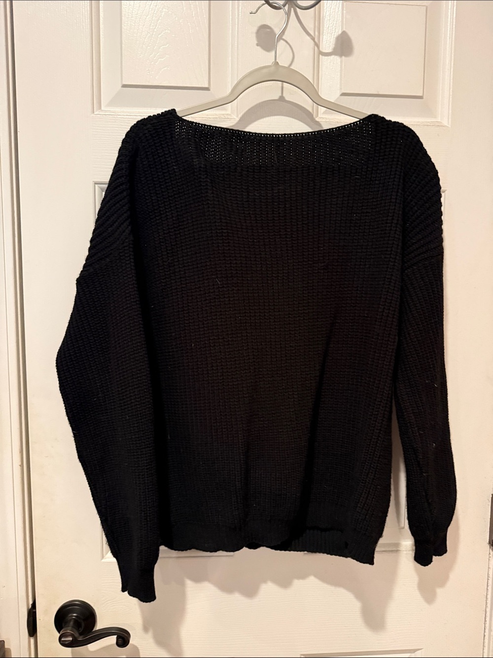 Boohoo Plus Black Scoop Neck Knit Sweater